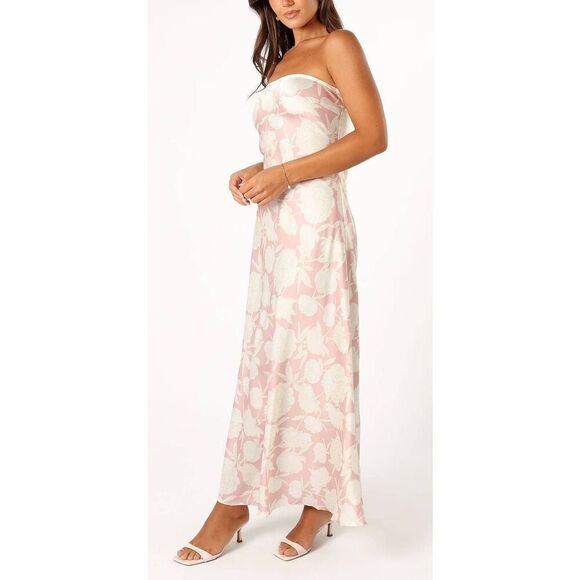 Petal & Pup Strapless Maxi Dress Size Large Floral Pink NEW - Picture 3 of 11